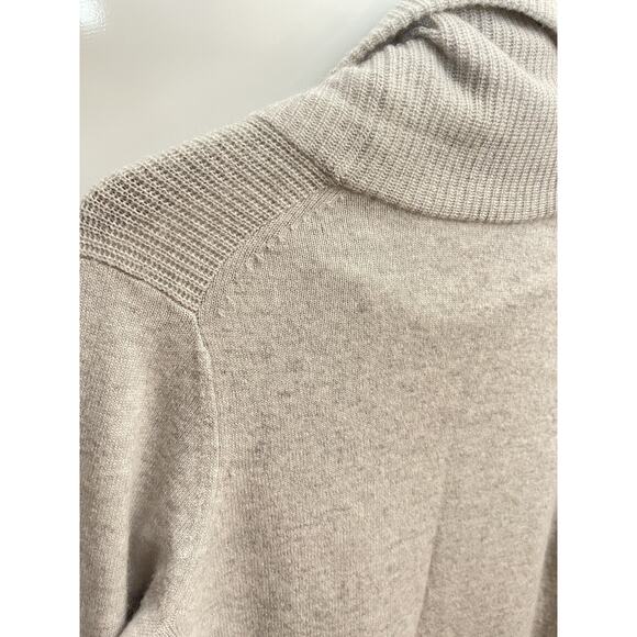 Theory Cashmere Sweater Medium Madalinda Womens Gray Cowl Long Sleeve Tunic - Picture 7 of 8